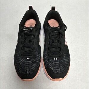 Under Armour Charged Assert 9 Womens Athletic Sneaker Black Pink Sands 3024591